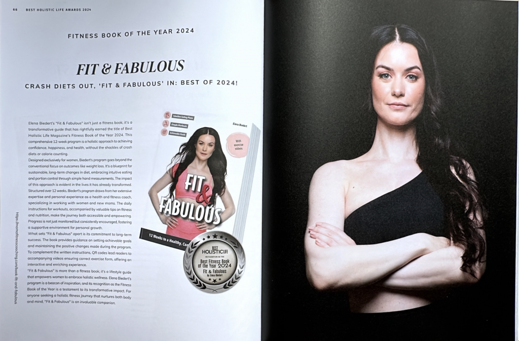 The award issue of Best Holistic Life Magazine for Best Fitness Book of The Year 2024 - Fit & Fabulous by Elena Biedert