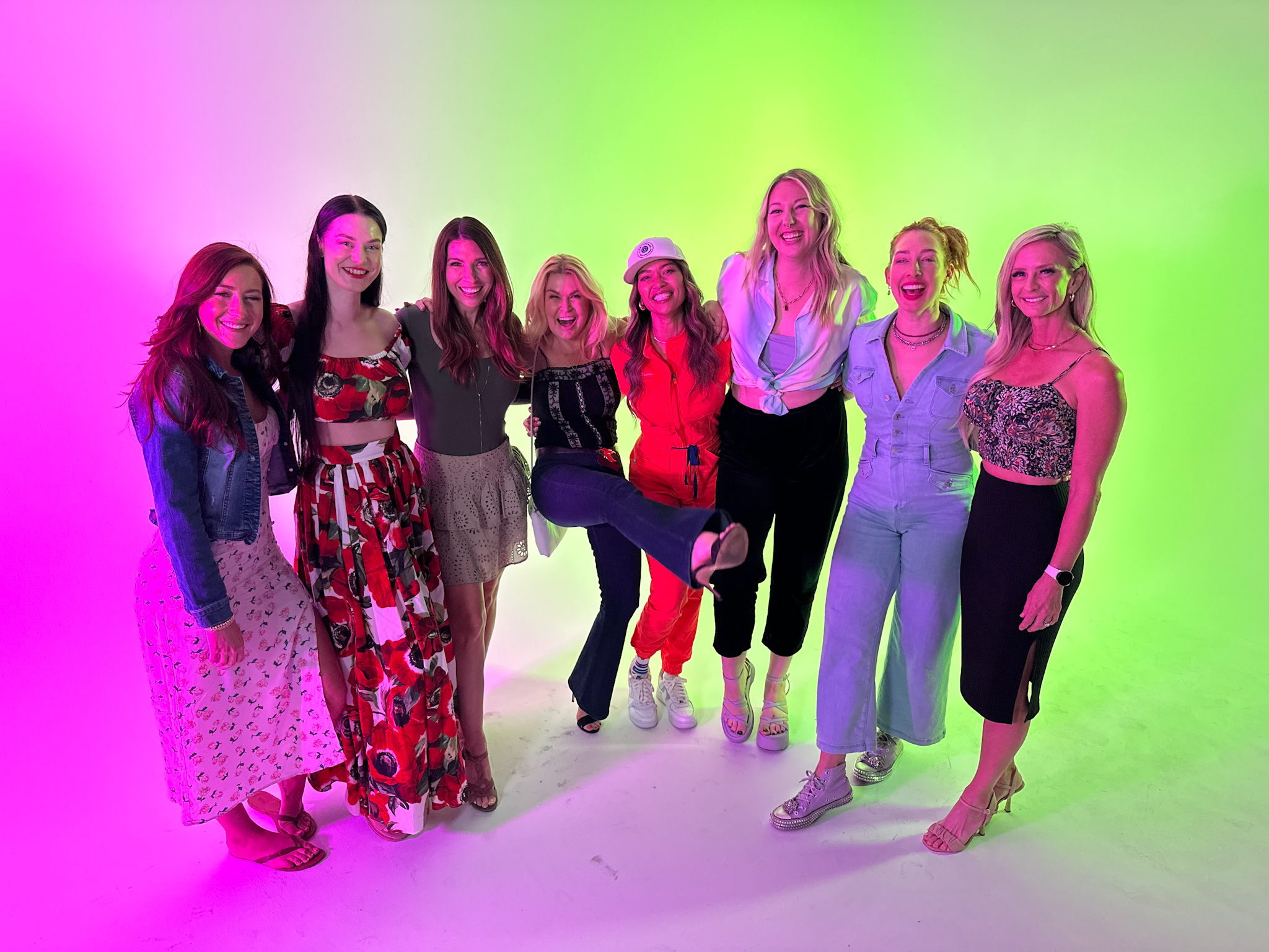 Elena Biedert with attending female fitness professionals, editors and guest soeakers at Get Published Live, the world's largest publicity and media casting event