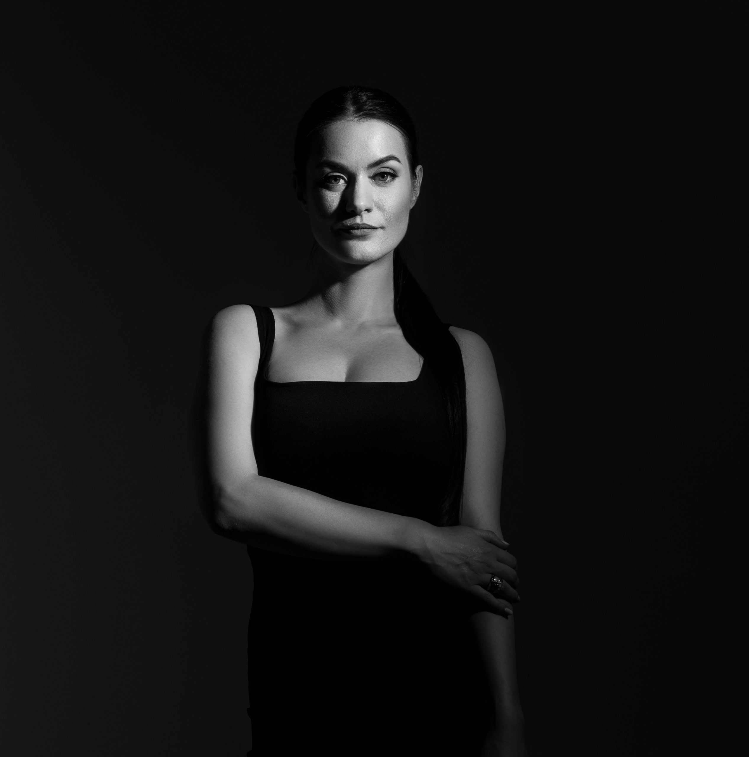 A Black White Photo of Elena Biedert 